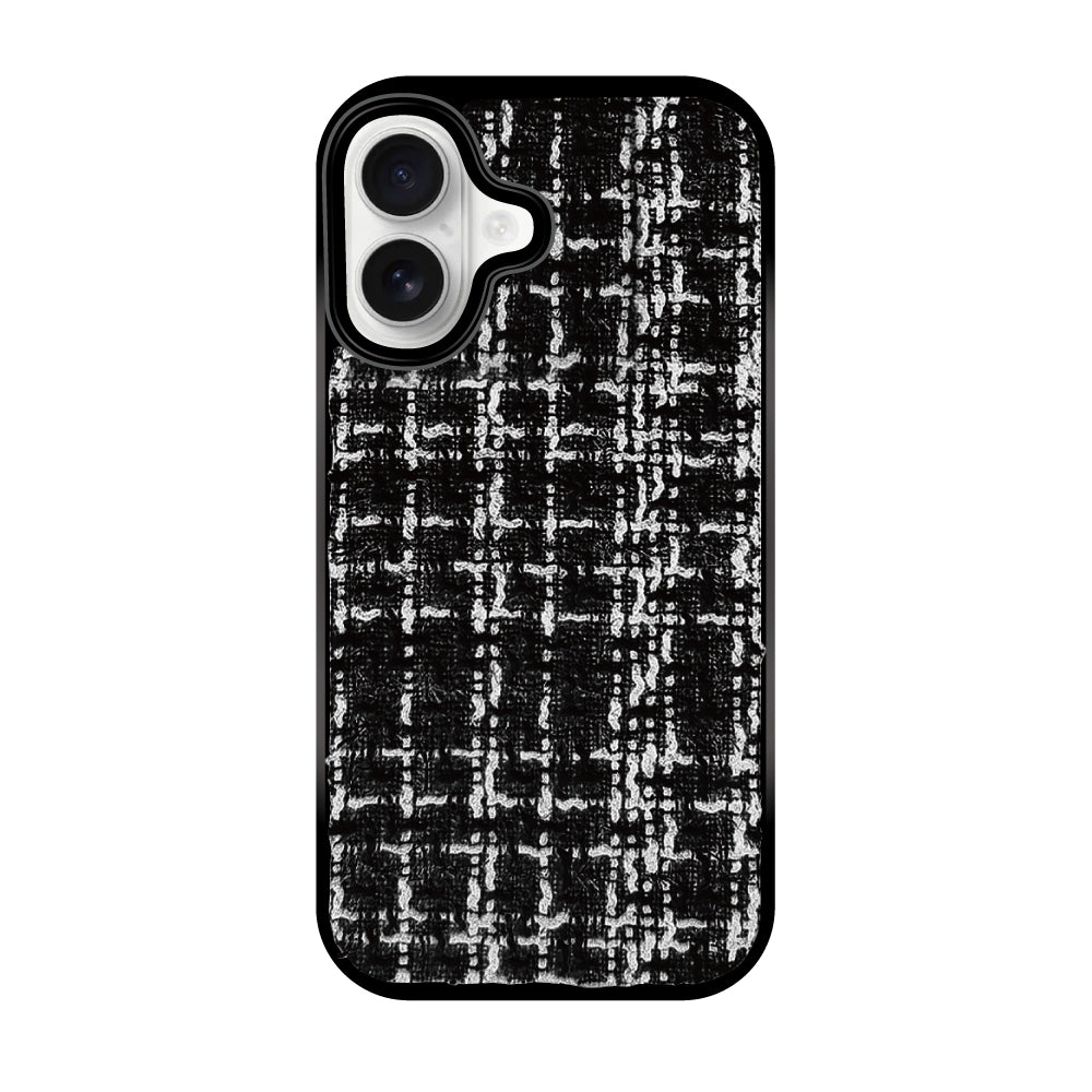 iPhone16 ツイード TPU プティ ブラック