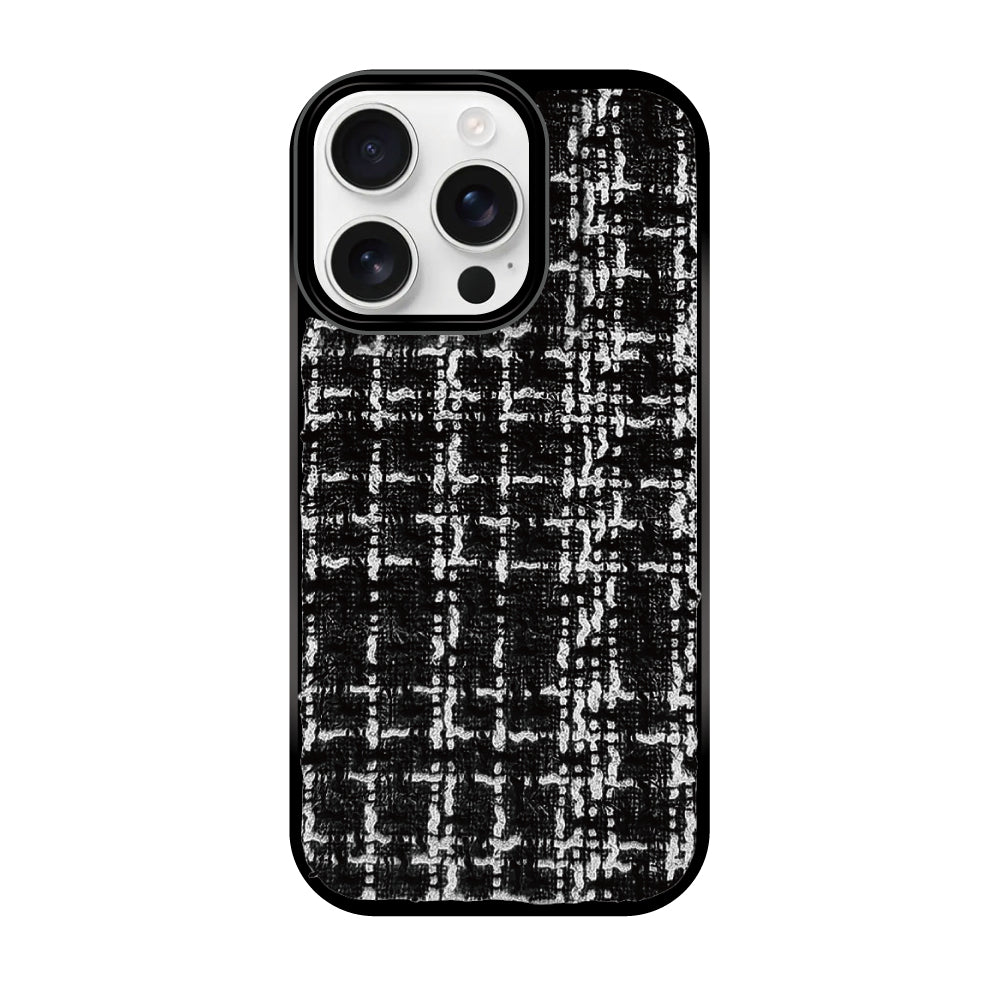 iPhone16ProMax ツイード TPU プティ ブラック