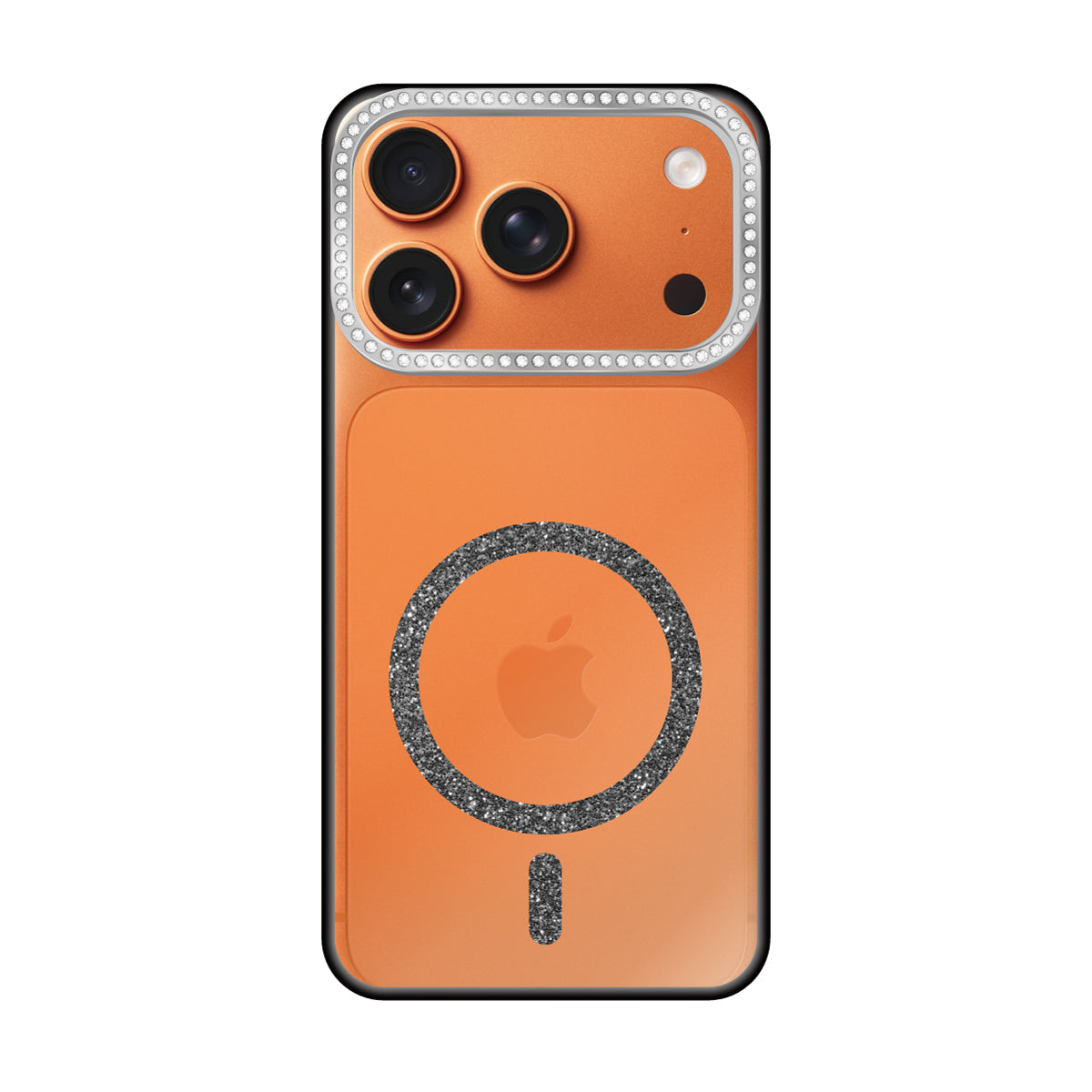iPhone17ProMax ビジューカメラフレーム マグセーフクリア プティ ブラック