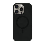 iPhone15Proケース PUレザーハイブリッド レザーmagsafeケース プティ ブラック