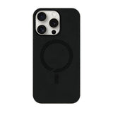 iPhone15ProMaxケース PUレザーハイブリッド レザーmagsafeケース プティ ブラック