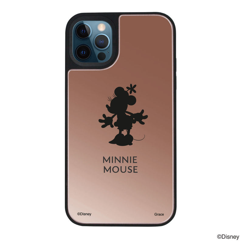 iPhoneケース ミラーバンパー ミラー付きケース ＜ミニーマウス（シルエット）＞
