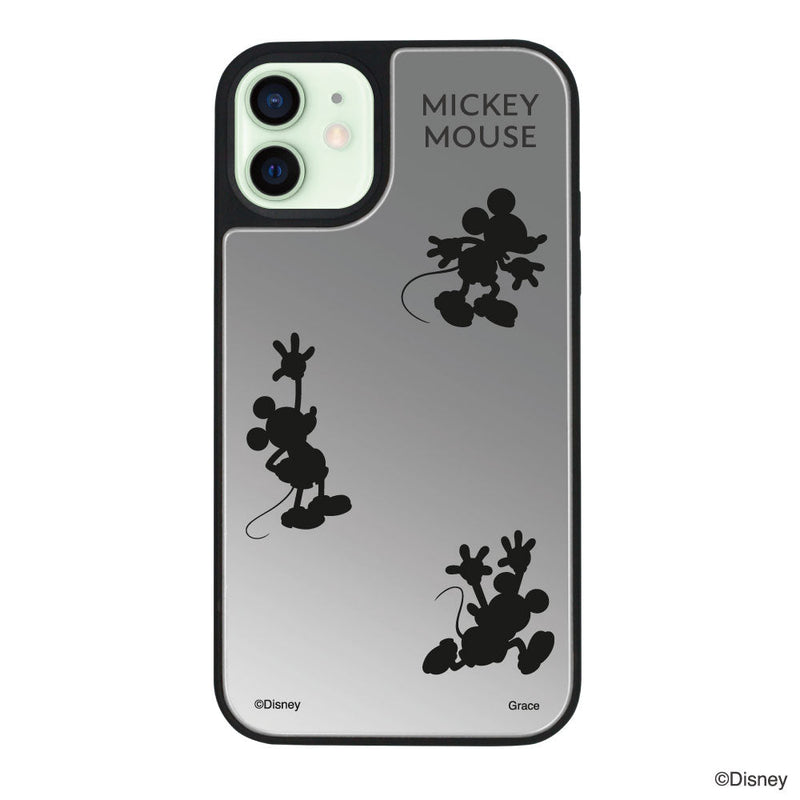 iPhoneケース ミラーバンパー ミラー付きケース ＜ミッキーマウス（3シルエット）＞