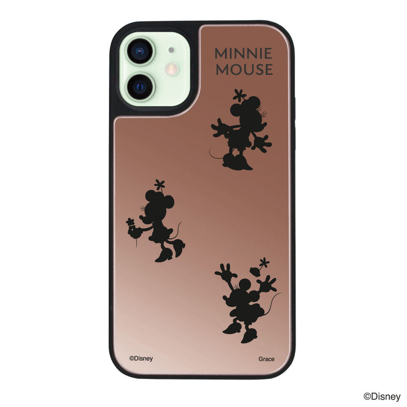 iPhoneケース ミラーバンパー ミラー付きケース ＜ミニーマウス（3シルエット）＞