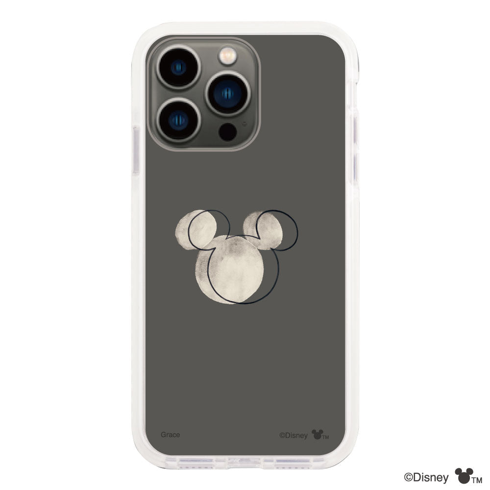 iPhone13Pro クッションバンパー 耐衝撃クリアケース ラインミッキーマウス クリア