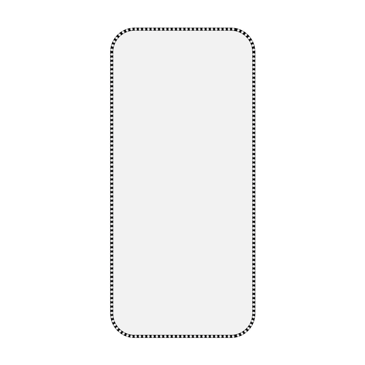 iPhone16/15/14Pro スマホアクセサリー フィルム ラインストーンフレームツヤ消しガラスフィルム クリア