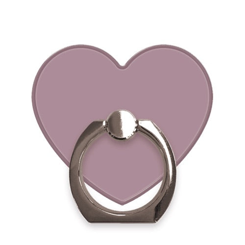 スマホリング  ハート モーヴピンク Silver