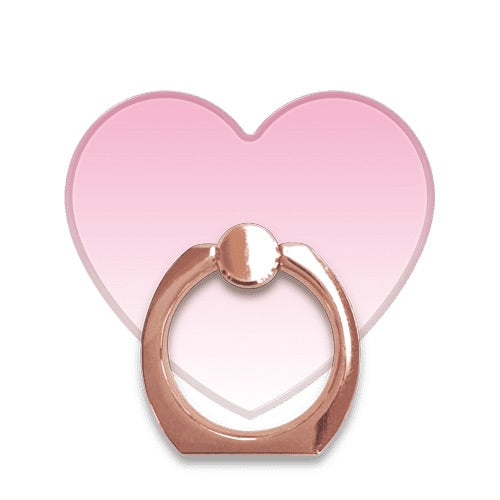 スマホリング  ハート ピンクホワイト RoseGold