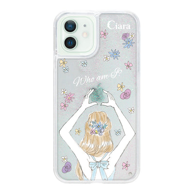 iPhoneケース グリッター オイルクリアケース バックショット