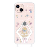 iPhone13ケース ストラップクリアケース バックショット ピンク