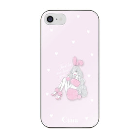 iPhone7/8/SE2/SE3 ガラス 強化ガラスケース ピンクバニー ピンク