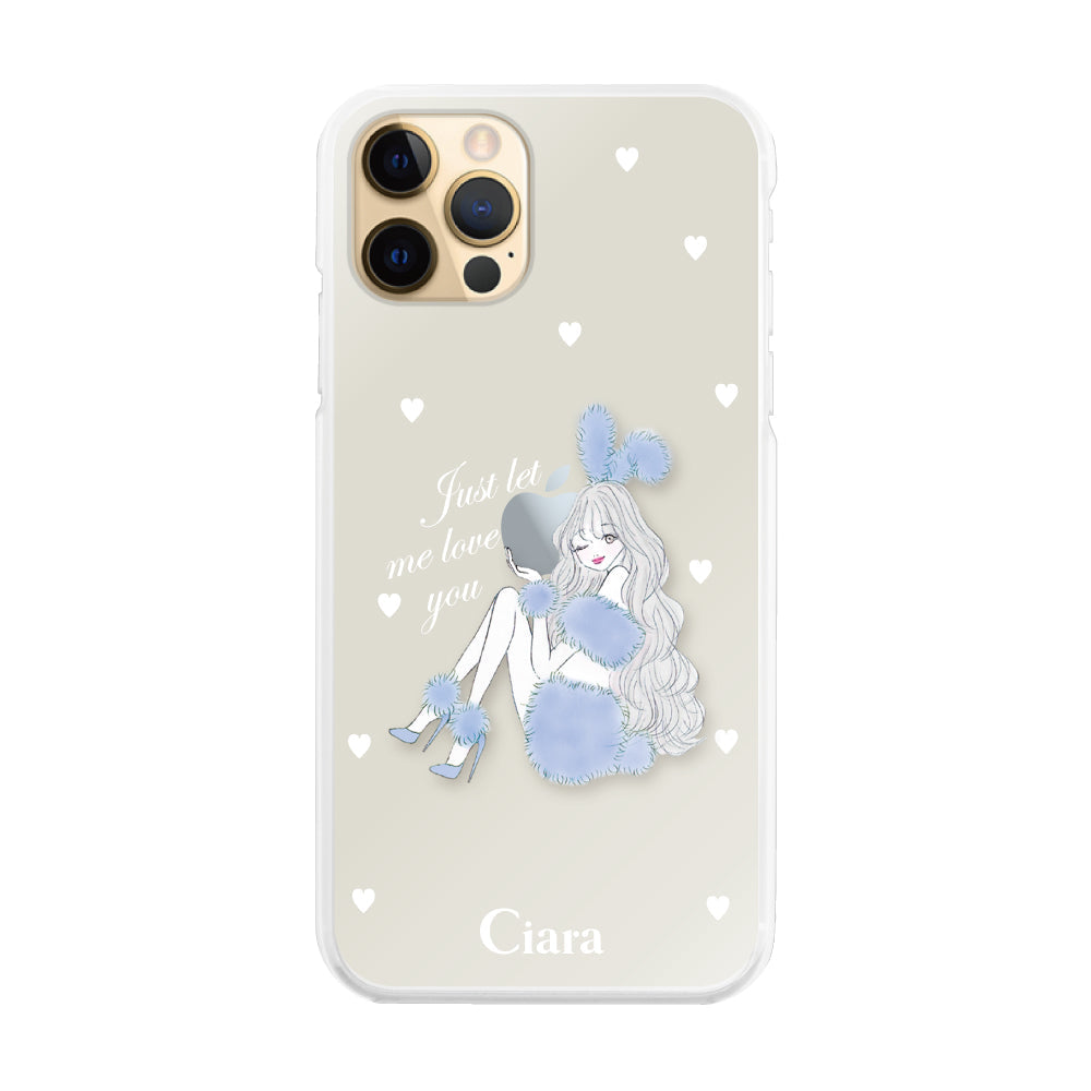 iPhone11Pro ハイブリッド クリアケース ブルーバニー ブルー