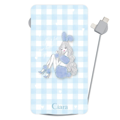 ワイヤレス充電器  モバイルバッテリー ブルーバニー