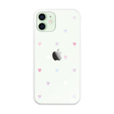 iPhone12mini ハイブリッド クリアケース パステルハート パステル