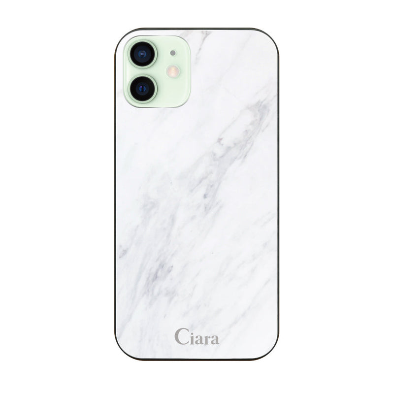 iPhoneケース ガラス 強化ガラスケース マーブル
