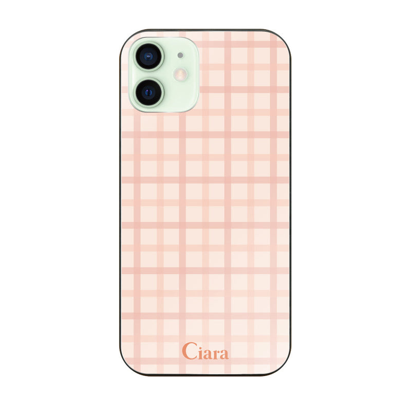 iPhoneケース ガラス 強化ガラスケース ブロックチェック