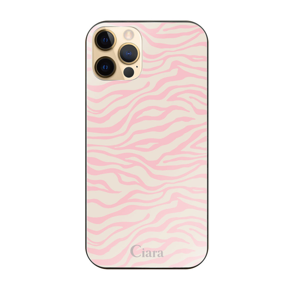 iPhone11Pro ガラス 強化ガラスケース タイガー ピンク