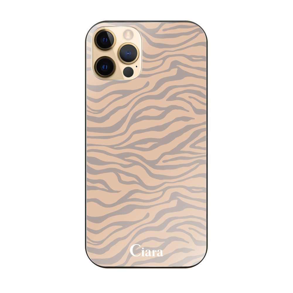 iPhone11Pro ガラス 強化ガラスケース タイガー ベージュ
