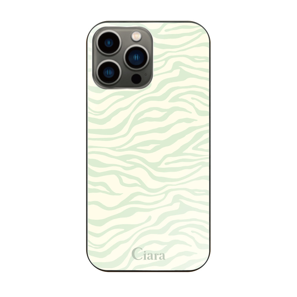 iPhone13Pro ガラス 強化ガラスケース タイガー グリーン