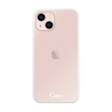 iPhone13 ハイブリッド クリアケース シアーストライプ ベージュ