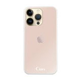 iPhone14Pro ハイブリッド クリアケース シアーストライプ ベージュ