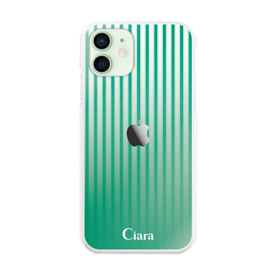 iPhoneケース ハイブリッド クリアケース グラデーションストライプ