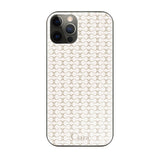 iPhoneX/XS ガラス 強化ガラスケース シアラマカダムパターン ベージュ
