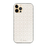 iPhone11Pro ガラス 強化ガラスケース シアラマカダムフルパターン ベージュ