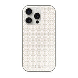 iPhone15ProMax ガラス 強化ガラスケース シアラマカダムフルパターン ベージュ