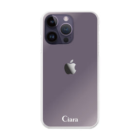 iPhone14ProMax ハイブリッド クリアケース ロゴ クリア