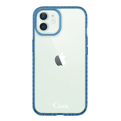 iPhoneケース カラークッションバンパー 耐衝撃クリアケース ロゴ