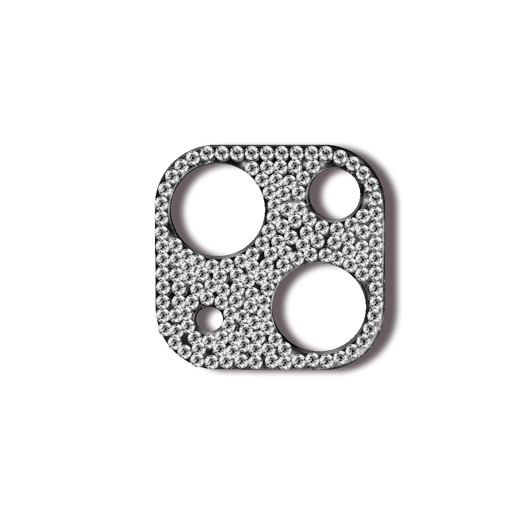 iPhone13/13mini スマホアクセサリー カメラカバー ラインストーンカメラレンズカバー ブラック