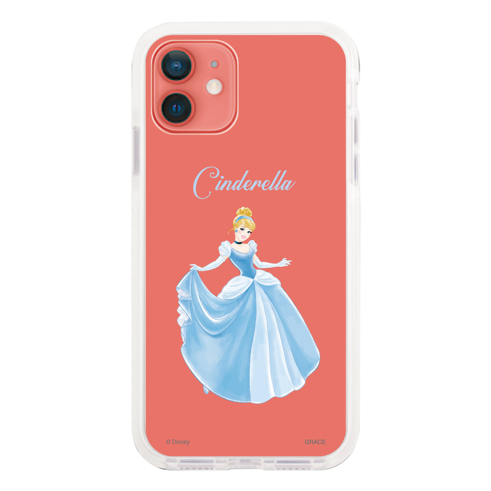 iPhone11ケース クッションバンパー 耐衝撃クリアケース ディズニー100 プリンセス シンデレラ クリア