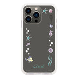 iPhone13Proケース クッションバンパー 耐衝撃クリアケース ディズニー100 フレーム プリンセス アリエル クリア